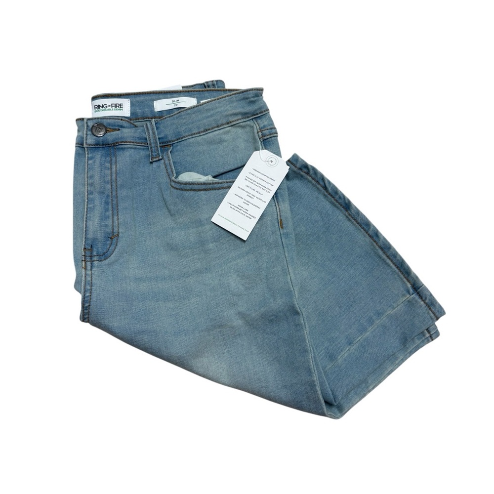 Ring of‎ Fire denim shorts Big Boys Sz 20 Light Blue Jeans nwt